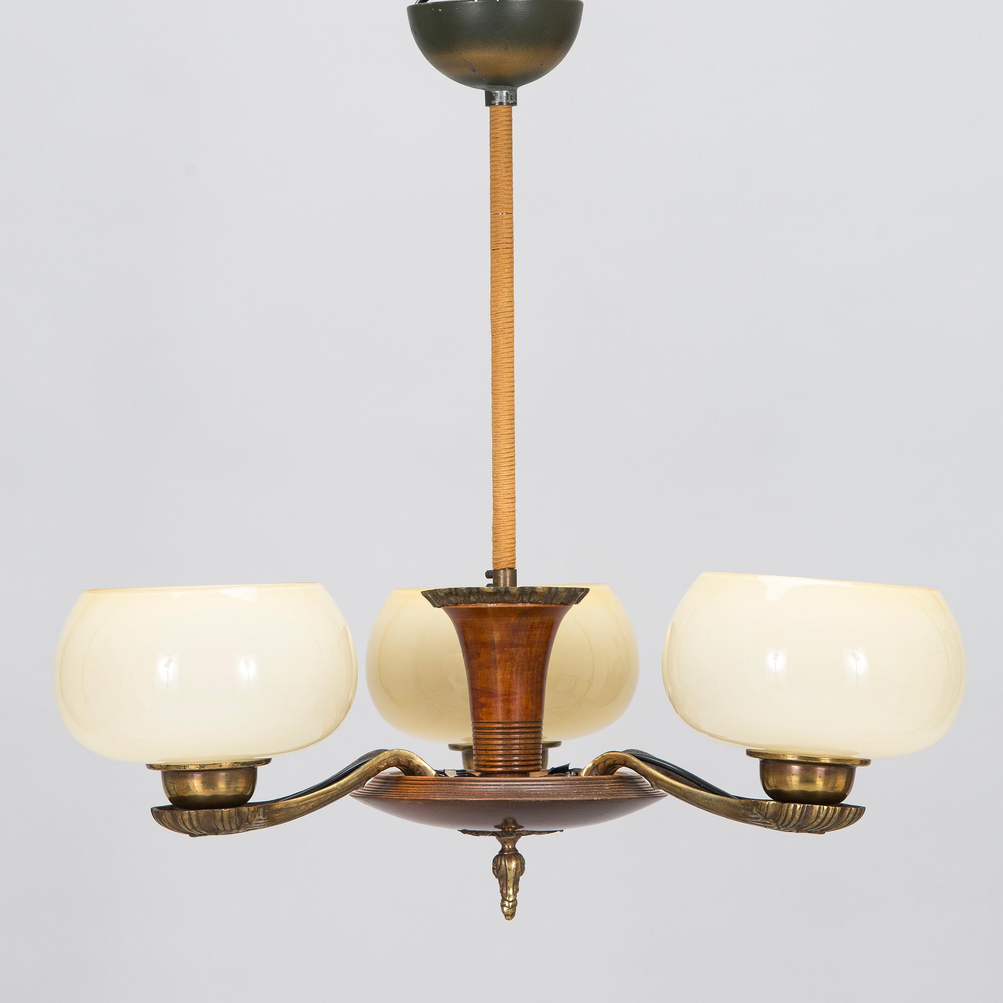 Paavo Tynell, a 1930's '1376/3' chandelier for Taito.
