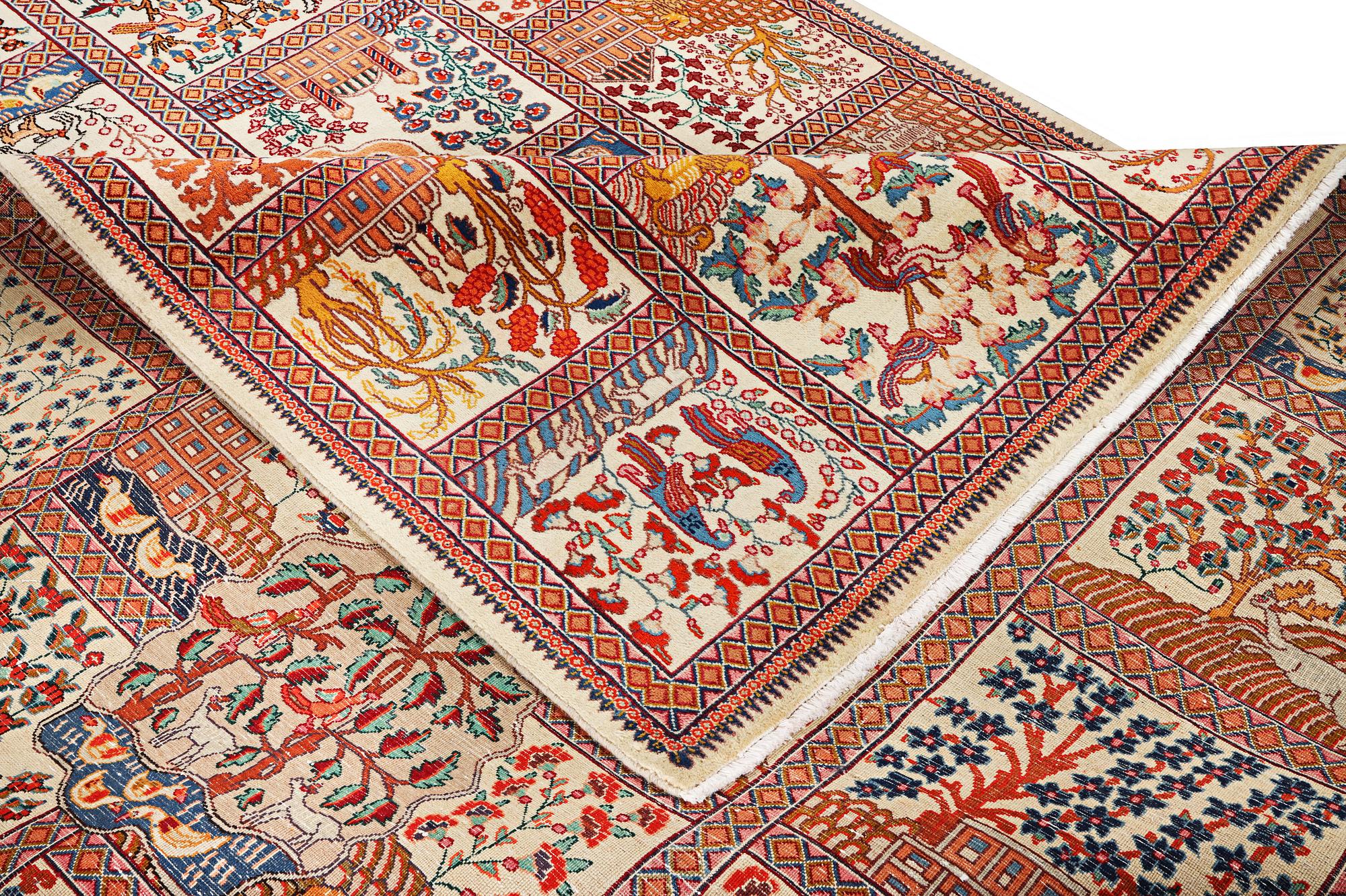 A Kashmar carpet, c. 391 x 291 cm.