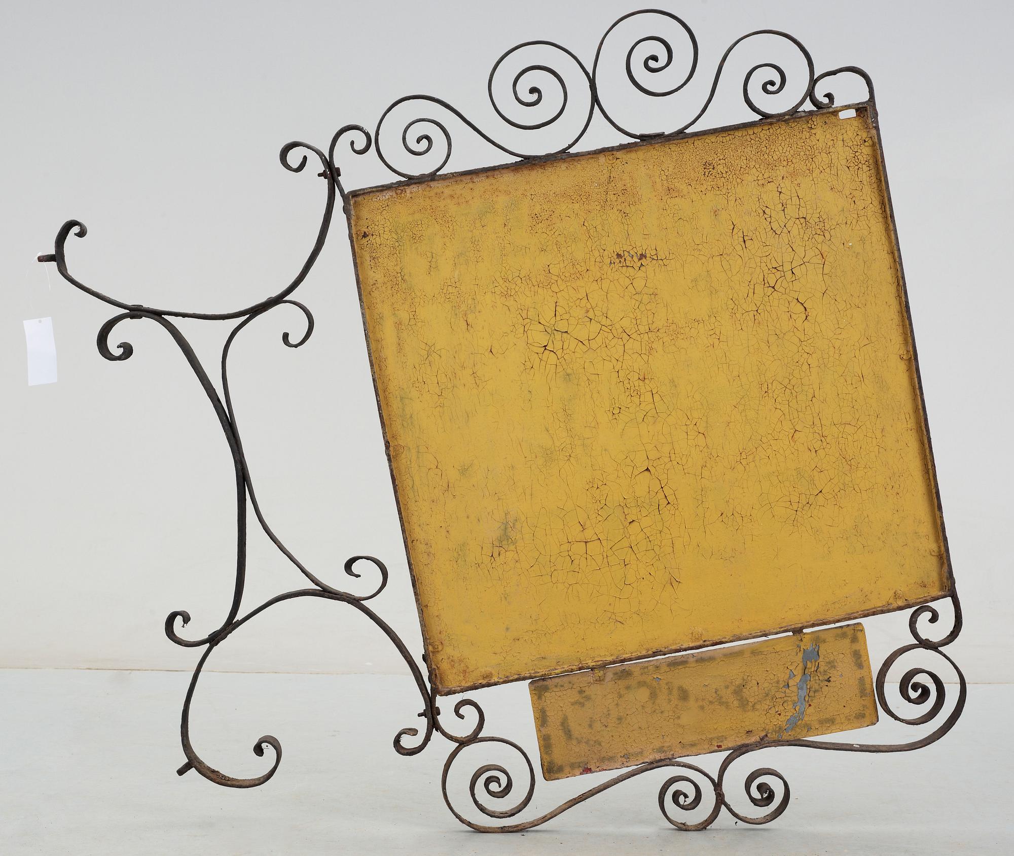 VÄGGSKYLT, gjutjärn, 1800/1900-tal.