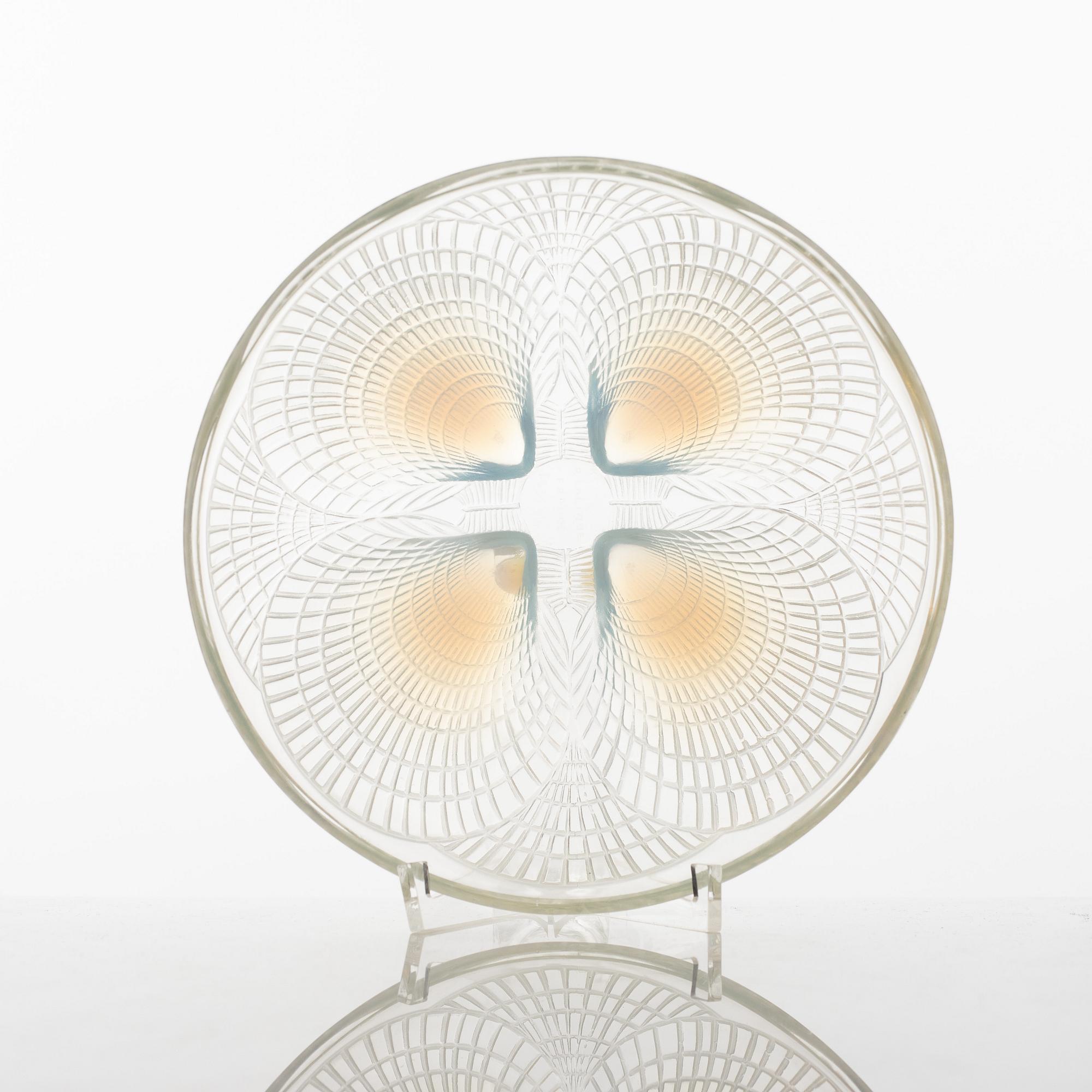 René Lalique, a 'Coquilles' iridescent glass bowl, France, pre 1945.