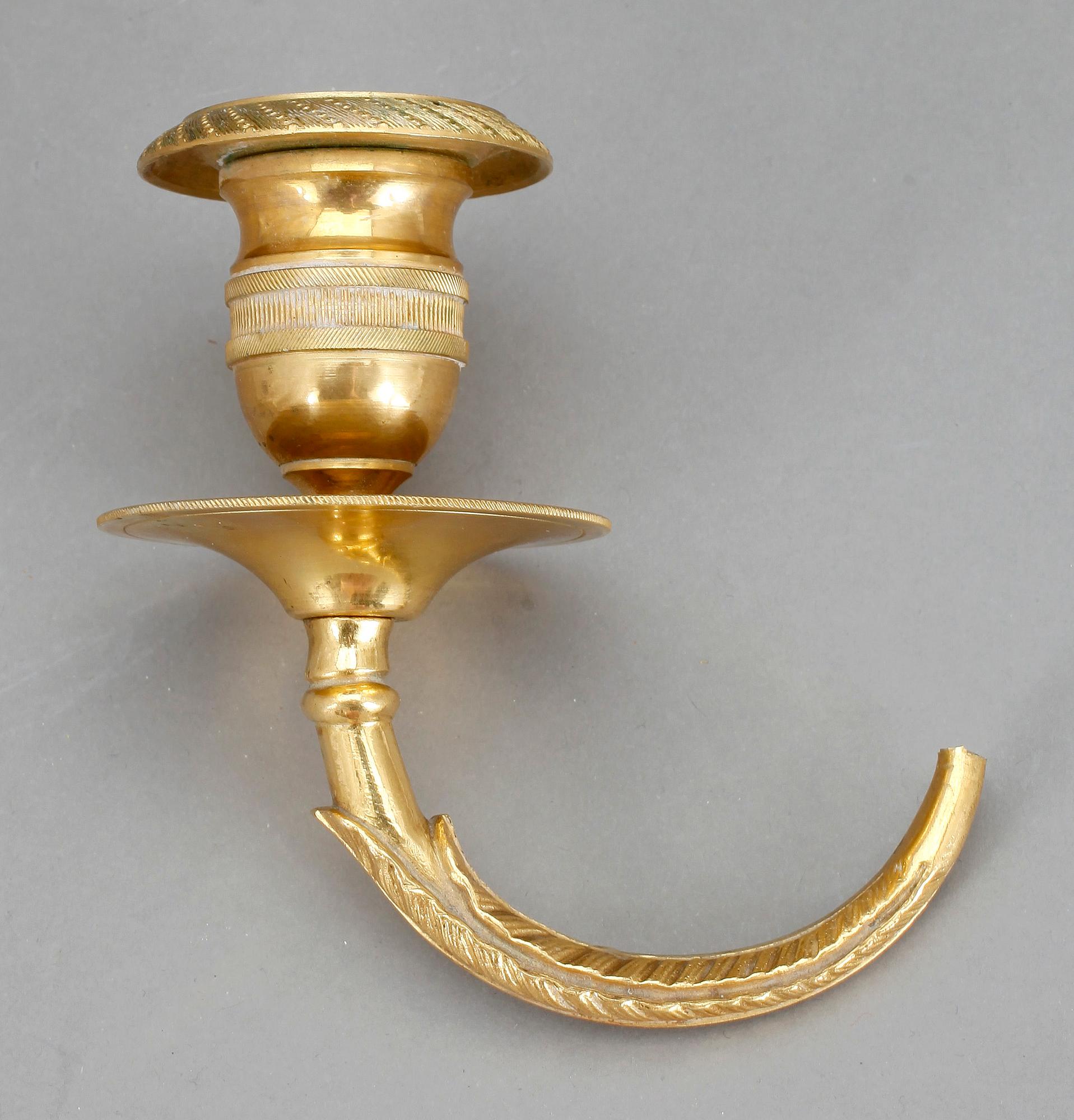 KANDELABER, senempire, 1800-tal.