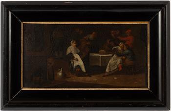 Dutch school, 18th century, Tavern scene.