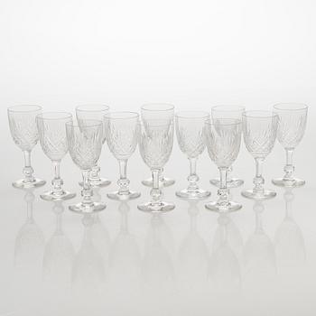 A 34-piece 'Aino' (Ainamo) glassware set for Riihimäen Lasi Oy.