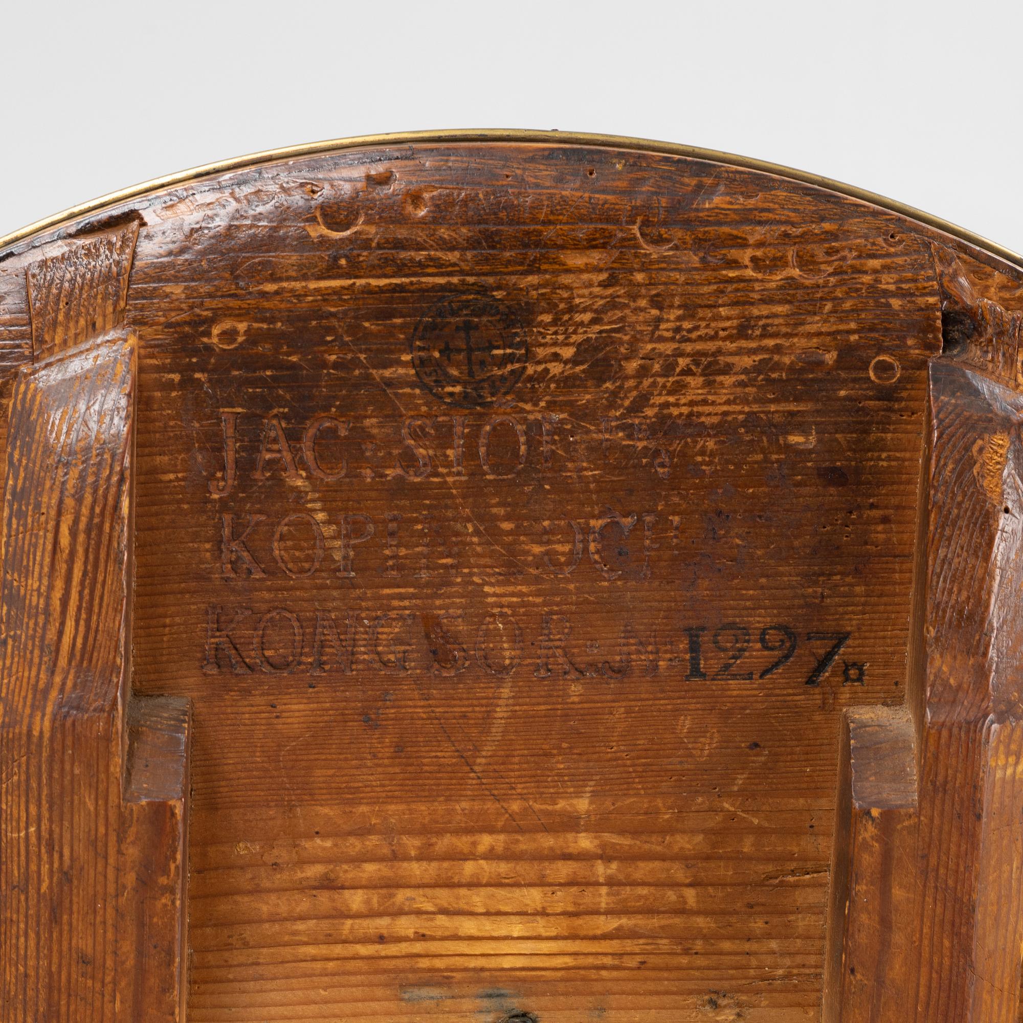 A tilt top table by Jacob Sjölin (1767-1785).