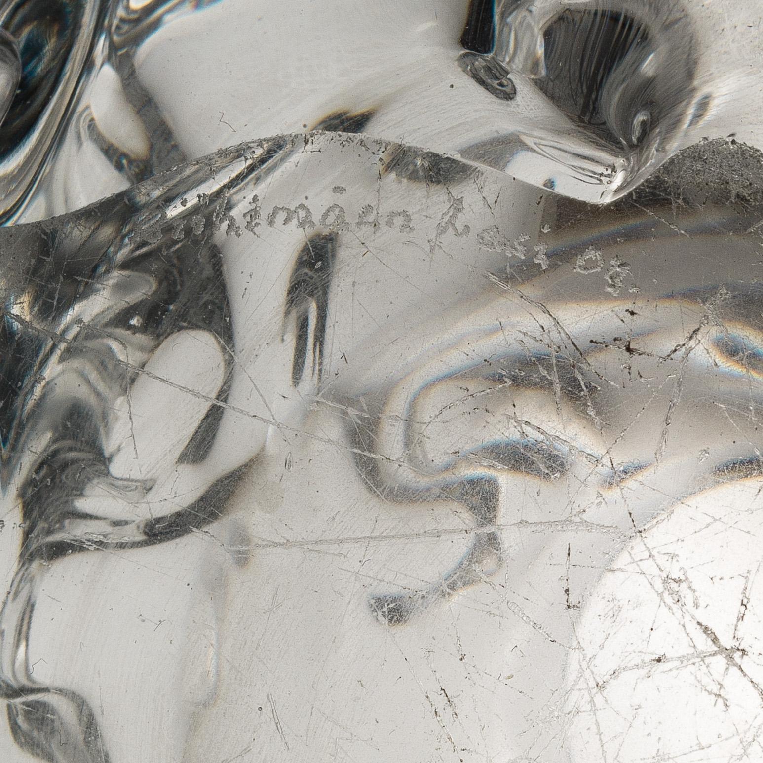 HELENA TURPEINEN (TYNELL), VAS, glas, märkt Riihimäen Lasi Oy.