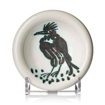 215. Pablo Picasso, a "Oiseau à la huppe" (A.R. 173) faience bowl, Madoura, Vallauris, France, post 1952.