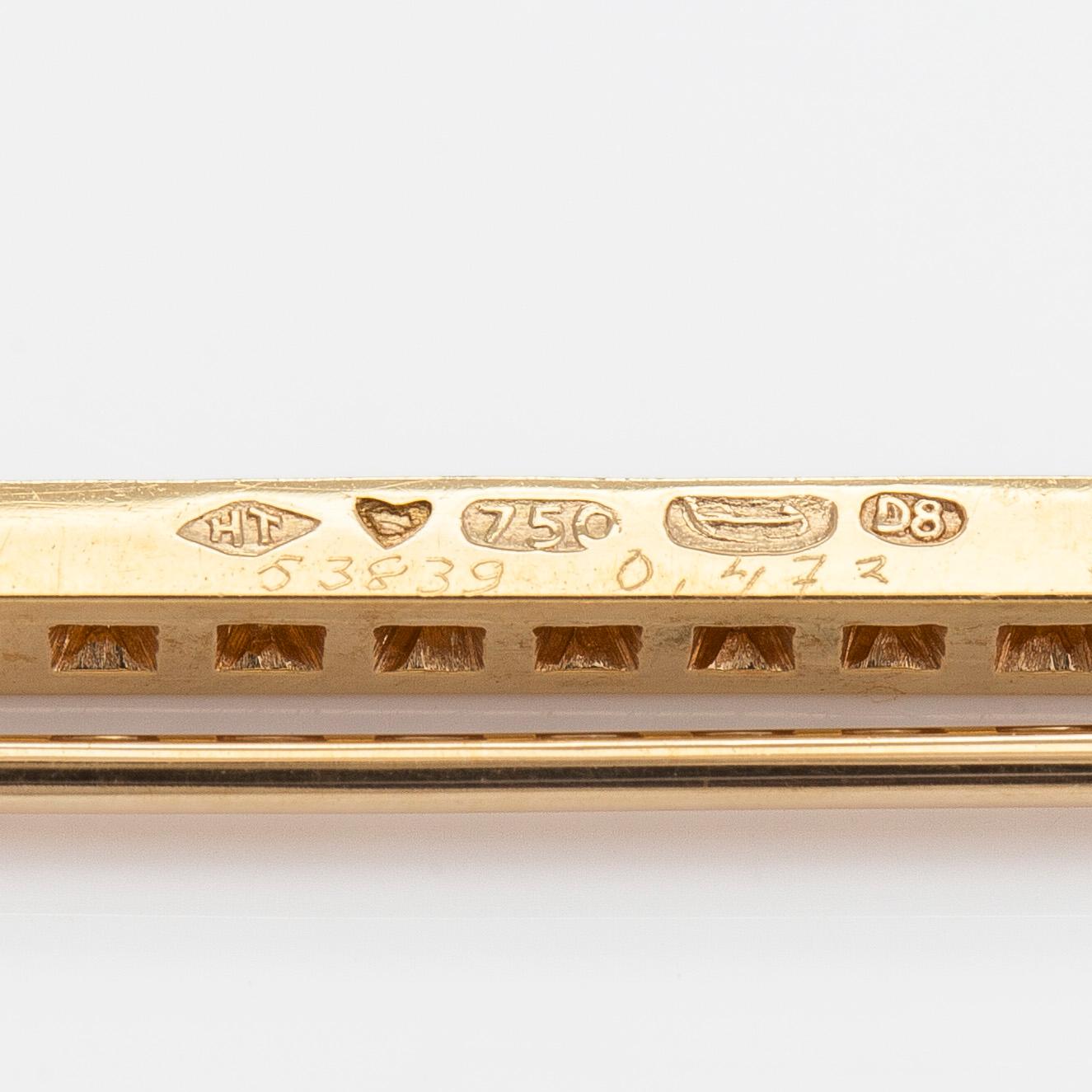A Tillander, Brosch, 18K guld, 8/8-slipade diamanter ca 0.472 ct enligt gravyr, Helsingfors 1981.