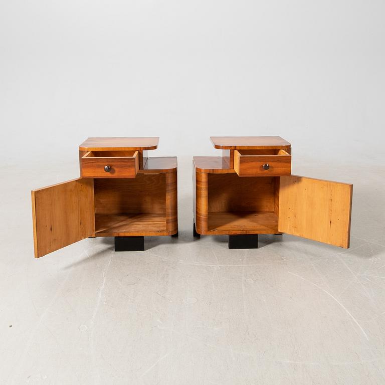 Sängbord, ett par, Art Deco 1900-talets första hälft.