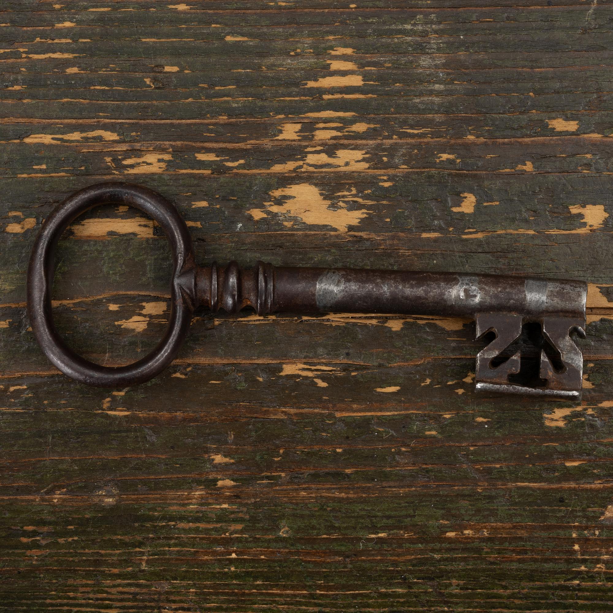 A folk art chest, dated 1749.