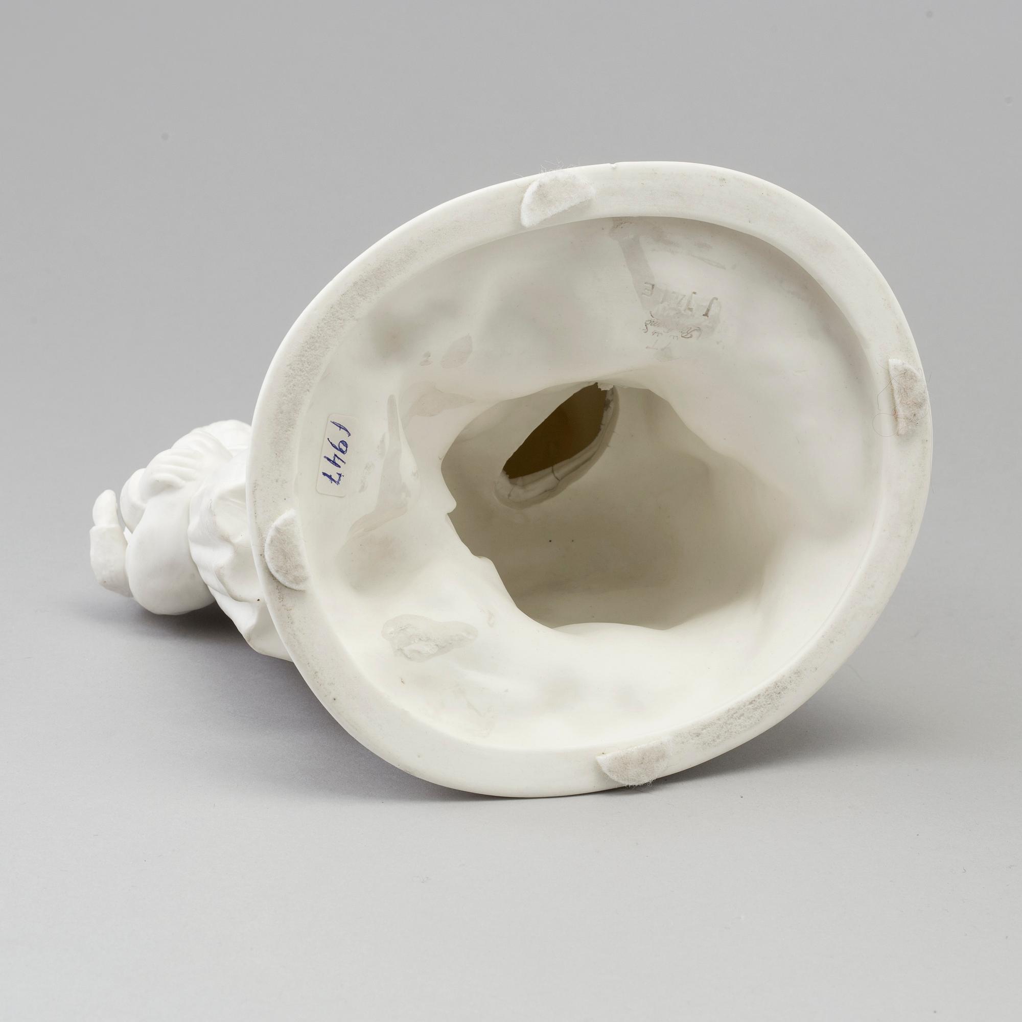 A Rörstrand biscuit porcelain figure group, circa 1900.