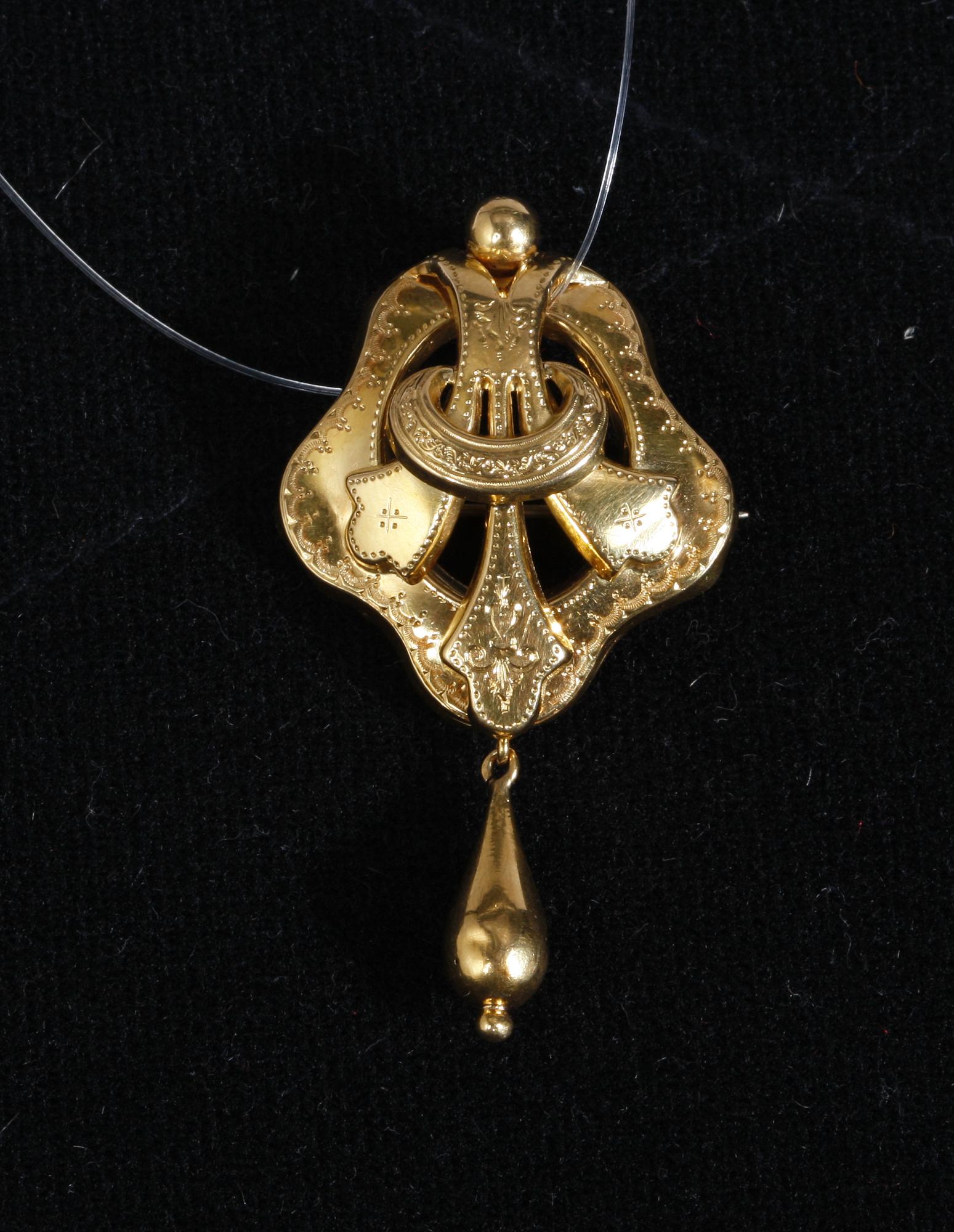 BROSCH, 18k guld. Ca 5 g.