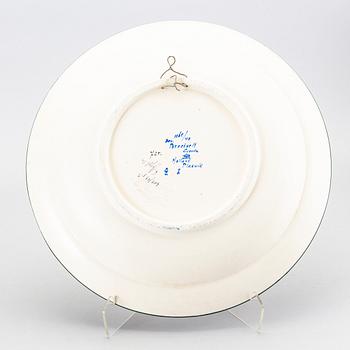 Henri Breetvelt, a signed stone ware plate Gouda Netherlands.