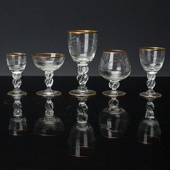 Glass, 123 pcs, Lyngby Glas Denmark.