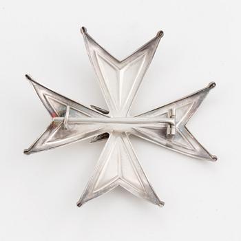 KUNGLIGA NORDSTJÄRNEORDEN, Kraschan för kommendör, silver, Hovjuvelerare Carlman, Stockholm, 1958. Vikt ca 34 gram.