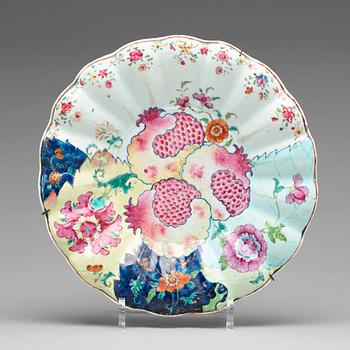 701. A 'tobacco leaf' dish, Qing dynasty, Qianlong (1736-95).