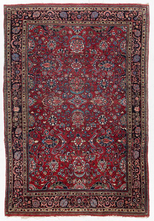 A Kashan rug, c. 208 x 138 cm.
