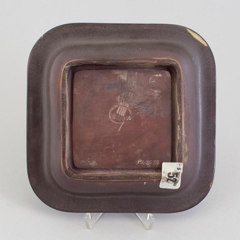 A Wilhelm Kåge 'Farsta' stoneware dish, Gustavsberg Studio.