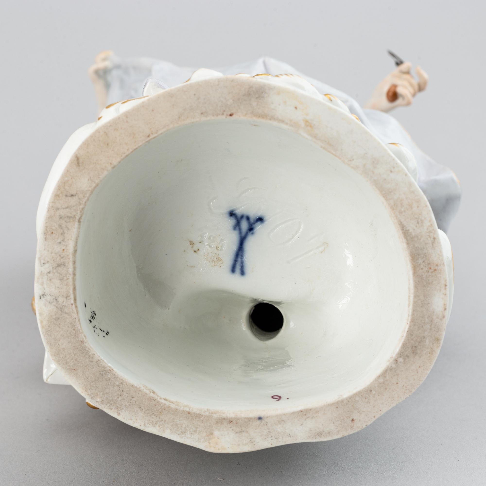 Figurin, porslin. Meissen, 1800-talets slut.