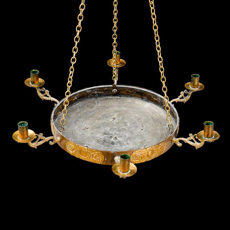 A late 19th century empire style ceiling light.