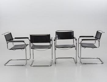 A SET OF 4 MARCEL BREUER B34 ARMCHAIRS, THONET .