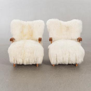 Armchairs a pair, 1950s-1960s.