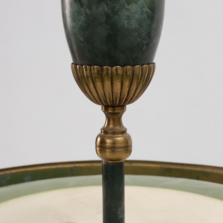 Einar Bäckström's Metal Goods Factory, ceiling lamp, Swedish Grace, model 4823, 1920s/30s.