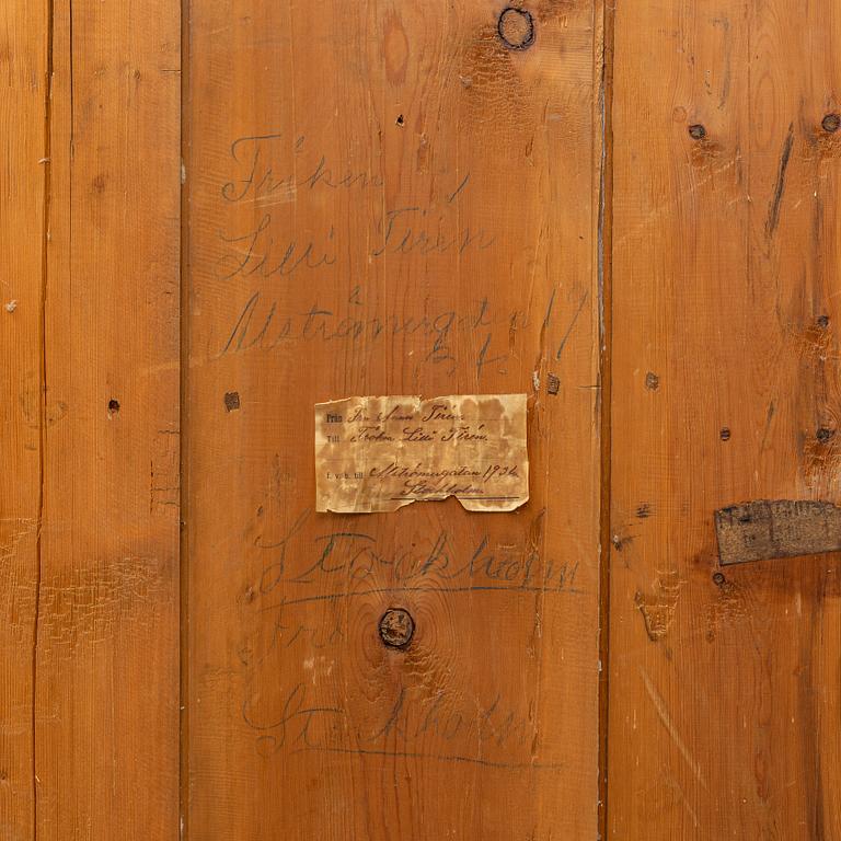 A painted cabinet from Jämtland, dated 1826.