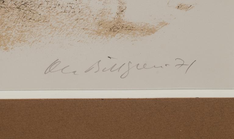 OLA BILLGREN, litografi, signerad och daterad -71 provtryck.