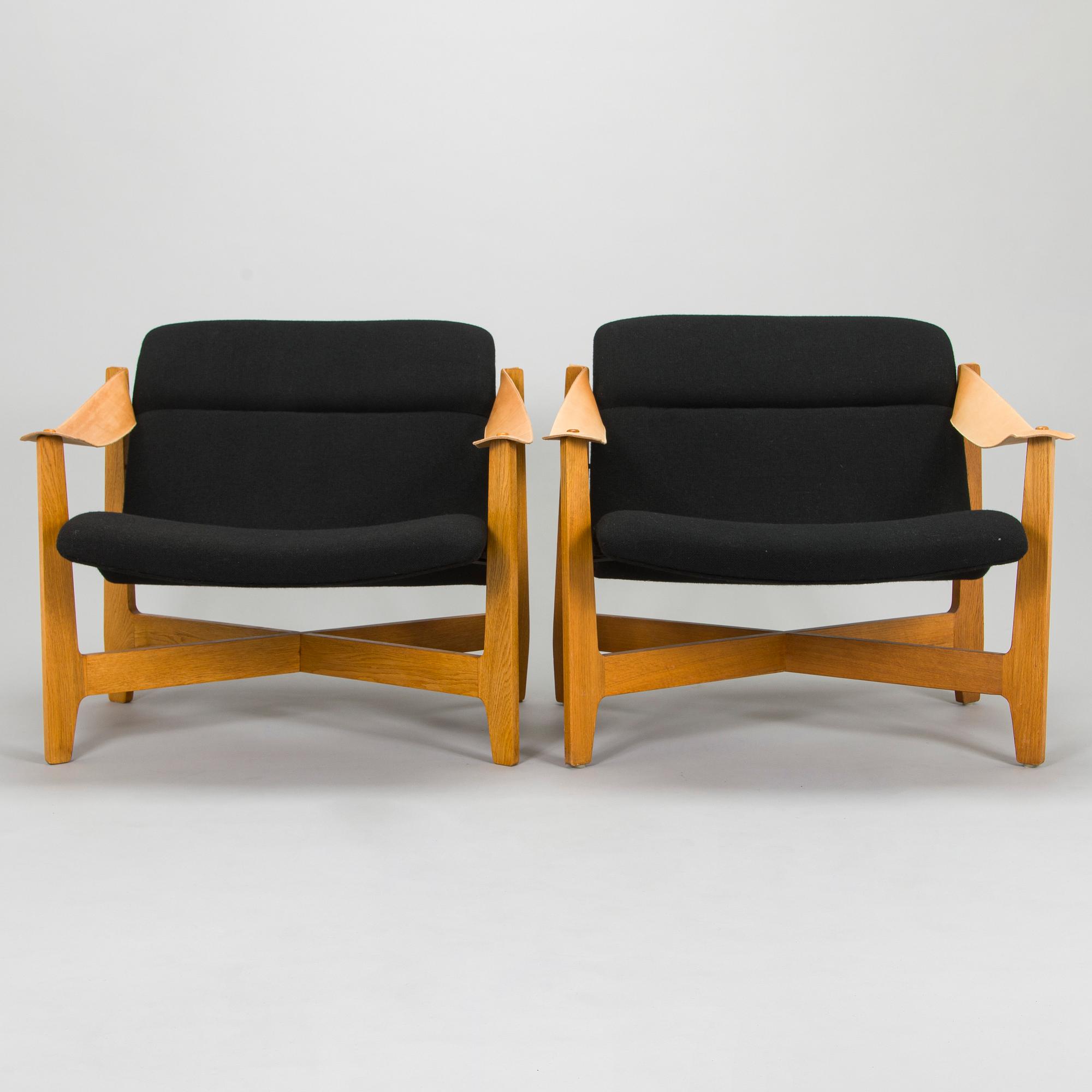 Antti Nurmesniemi, fåtöljer, ett par, modell 418, för Artek, 1950-tal.