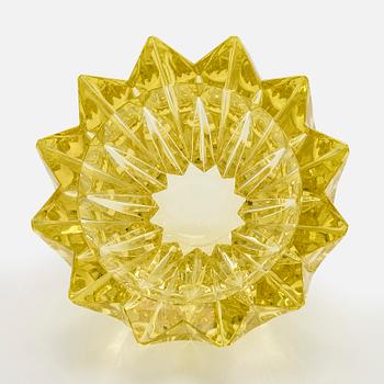 Aimo Okkolin, a 'Water lily' crystal bowl, signed Aimo Okkolin Riihimäen Lasi Oy.