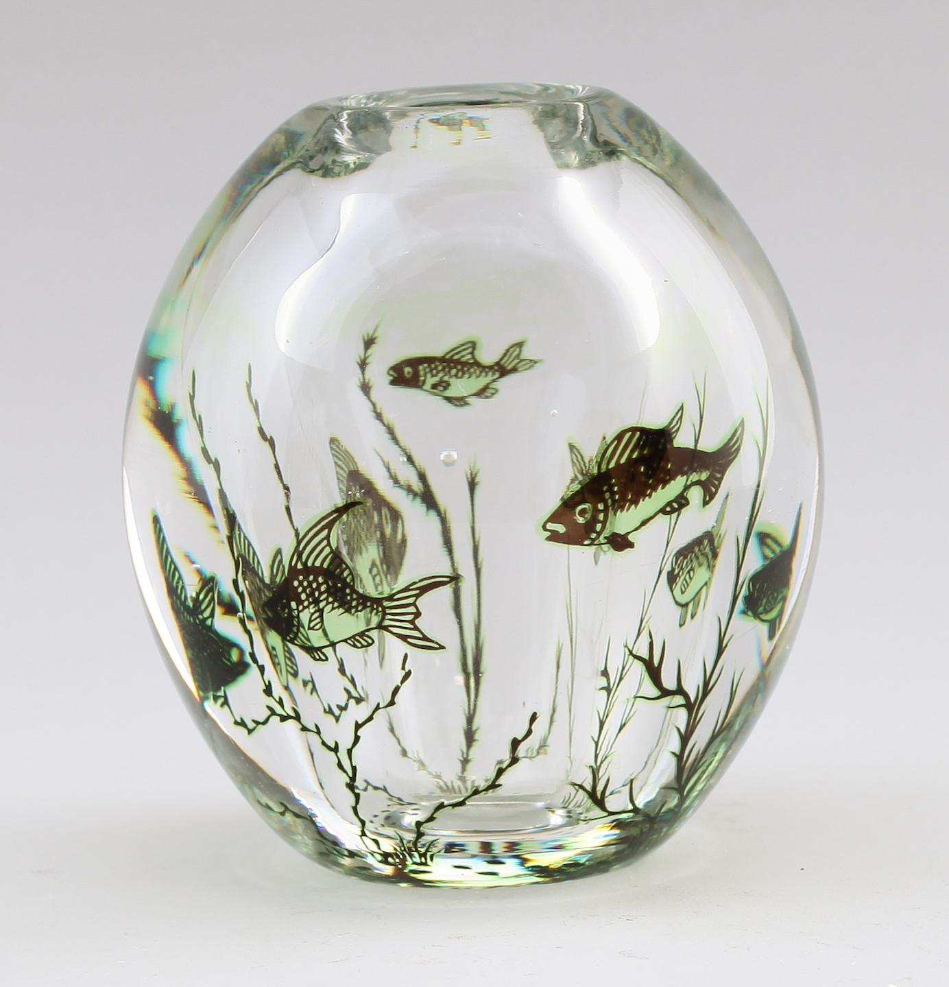 VAS, glas, Edward Hald, Graal 422, Orrefors, signerad.