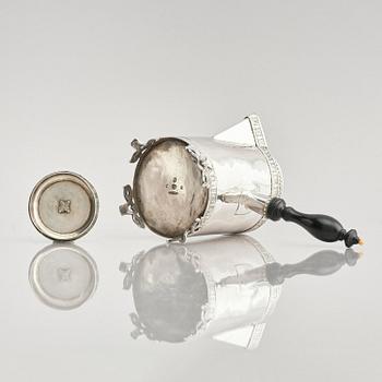 A Swedish 18th century silver milk jug, mark of Anders Hjulström, Köping 1791.