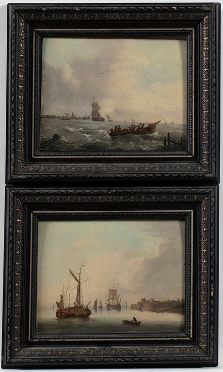 Okänd konstnär, 2 st, sannolikt England, 1800-tal.