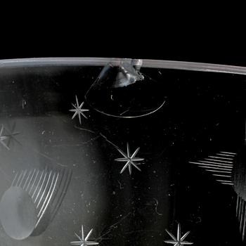 SKÅL, glas, Edward Hald, omkring 1900-talets mitt.