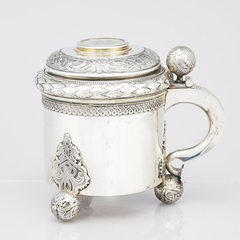 A Swedish silver tankard, mark of K. Anderson, Stockholm, 1908.