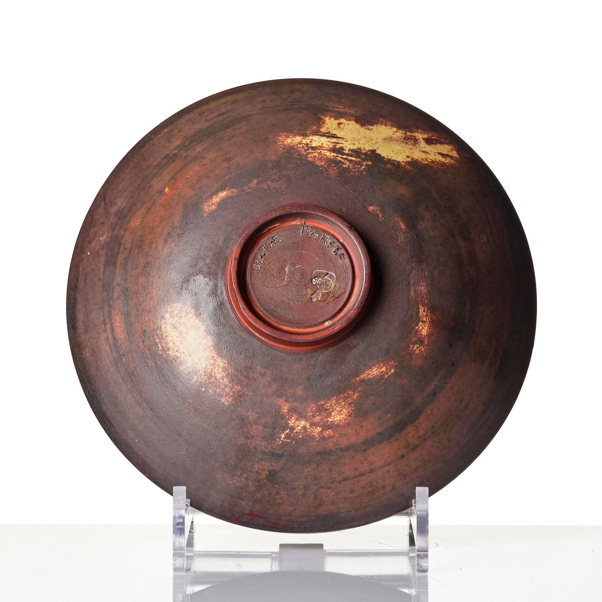 Wilhelm Kåge, a "Farsta" stoneware bowl, Gustavsberg Studio 1950s.