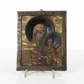 Icon with a silver oklad, Moscow 1908-1917.