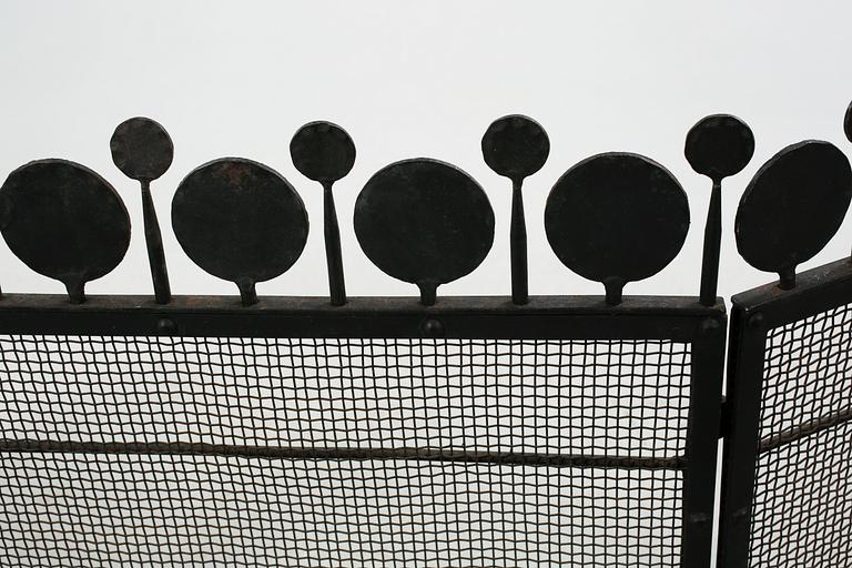 A fireplace guard designed by Bertil Vallien, made in the 1960/70s.