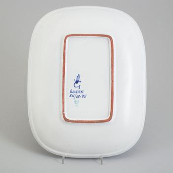 A second half of the 20th century earthenware dish by Stig Lindberg for Gustavsberg.