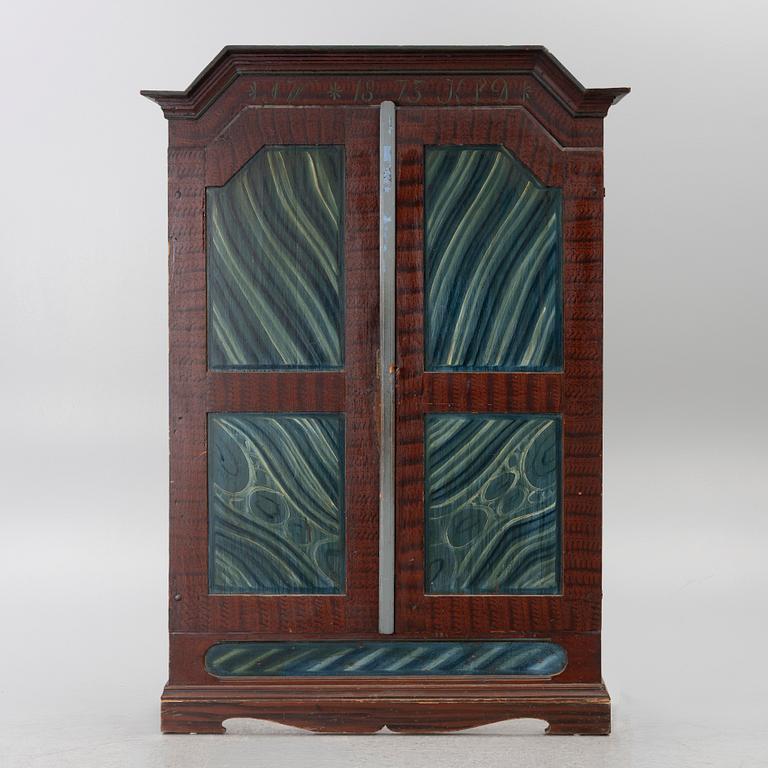 A cabinet, Värmland, dated 1873.