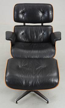 A Charles & Ray Eames 'Lounge chair and ottoman', Herman Miller, USA.