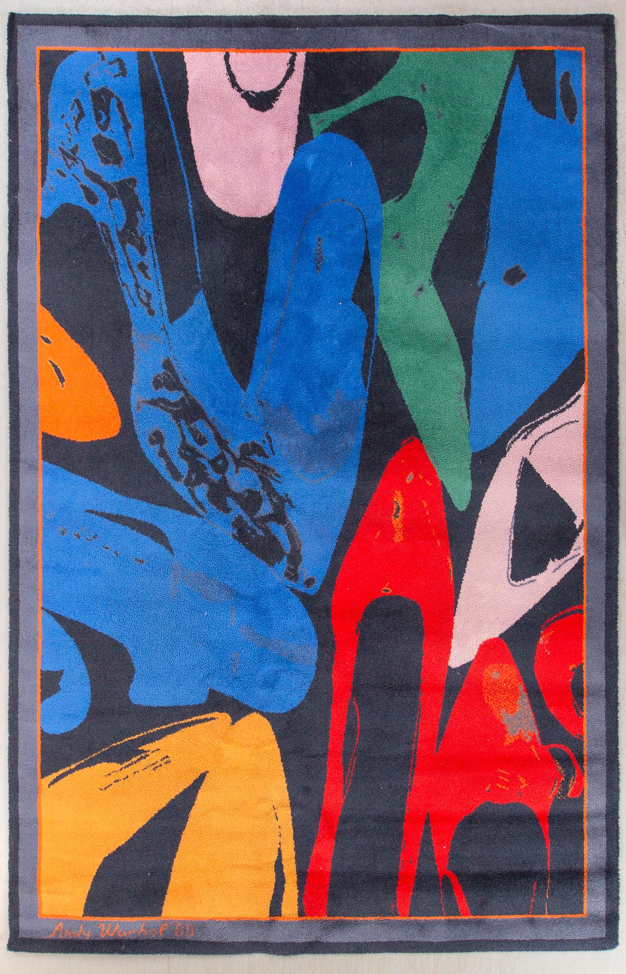 A Andy Warhol after carpet "Diamon dust shoes" Ege Aminster Denmark ca 335 x 250 cm.