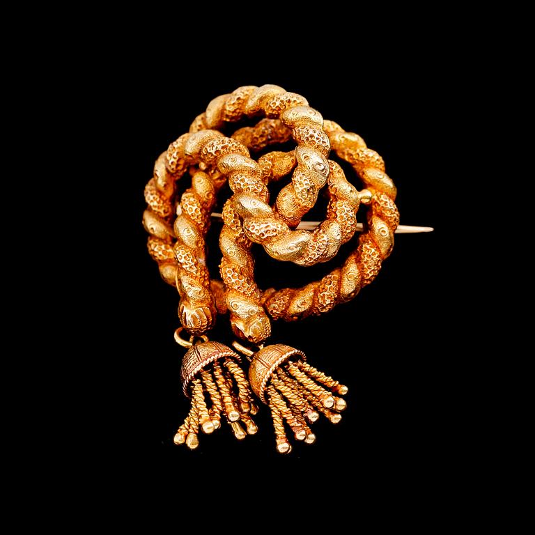 BROSCH, 14 k guld. Vikt 11 g.
