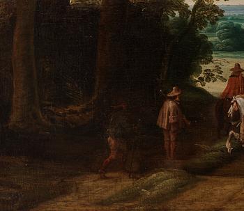 Pieter Snayers, Figures and horsemen outside the village.