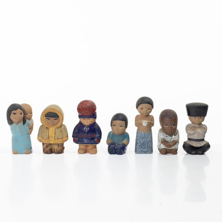 Lisa Larson, Seven figurines, Gustavsberg.
