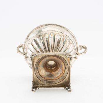 Candy bowl with lid, silver, Swedish import marks, Empire style, early 20th century.