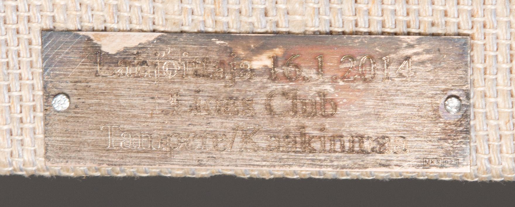 Riitta Kostamoinen, a tapestry signed RK and numbered 9 /50 for Helmi Vuorelma. Circa 100x150 cm.