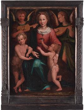 Rafael Circle of, The madonna with the child and John The Baptist.