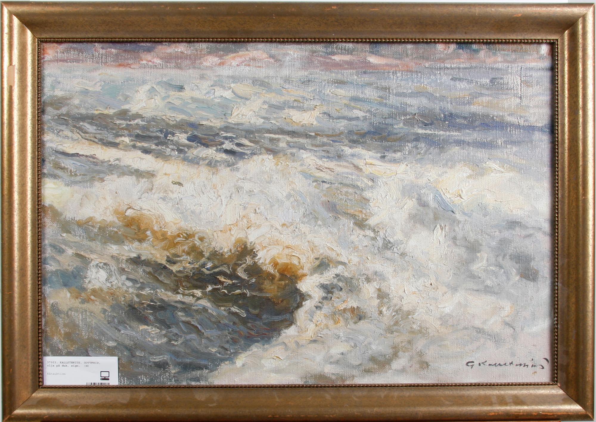 KALLSTENIUS, GOTTFRID, olja på duk, sign.