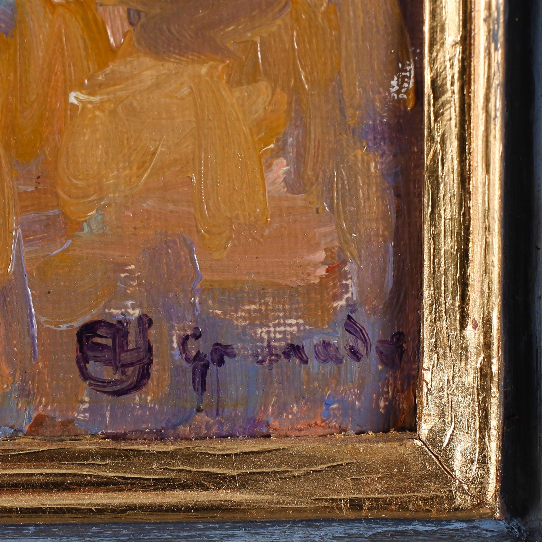 AXEL HAARTMAN, olja på pannå, signerad.